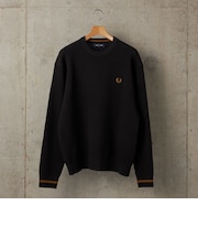 【SHIPS別注】FRED PERRY: シングル ティップ ワッフル ニット