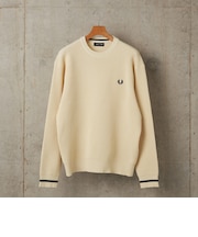 【SHIPS別注】FRED PERRY: シングル ティップ ワッフル ニット