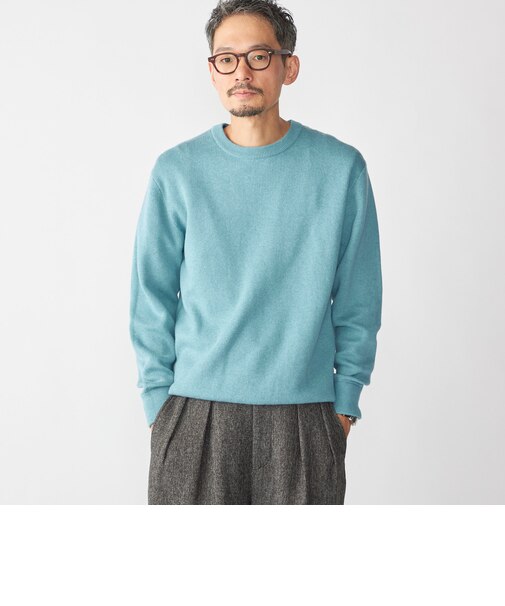 SHIPS:〈洗濯機可能〉 コットン カシミヤ ソリッド クルーネック ニット