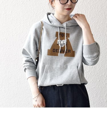 《一部追加予約》【WEB限定/SHIPS any別注】THE KNiTS:〈洗濯機可能〉ロゴプリント フーディー パーカー