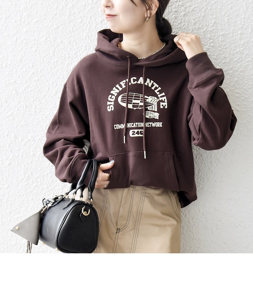 《一部追加予約》【WEB限定/SHIPS any別注】THE KNiTS:〈洗濯機可能〉ロゴプリント フーディー パーカー