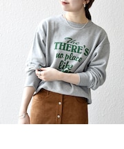 《一部追加予約》【WEB限定/SHIPS any別注】THE KNiTS:〈洗濯機可能〉ロゴ プリント スウェット