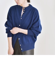 quaranciel: AQUA カシミヤ ミックス 2way ハイネック カーディガン