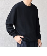 〈手洗い可能〉コットン カシミヤ スウェットライク ニット 26AW◆