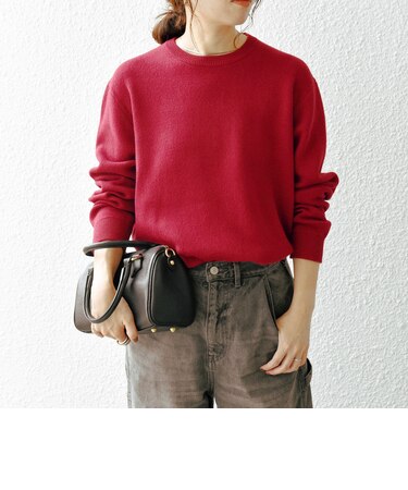 〈手洗い可能〉コットン カシミヤ スウェットライク ニット 26AW◇