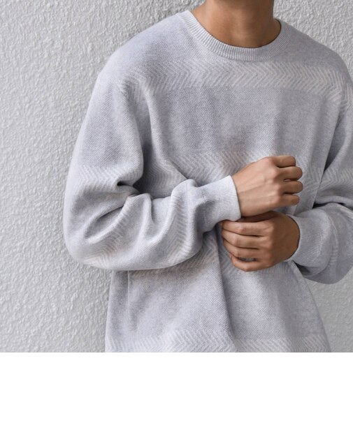 〈手洗い可能〉コットン カシミヤ スウェットライク ニット 26AW◇