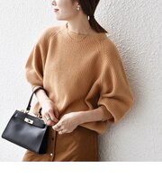 《一部予約》〈手洗い可能〉AQUA カシミヤ ミックス ハイネック ニット