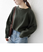 〈手洗い可能〉AQUA カシミヤ ミックス ハイネック ニット