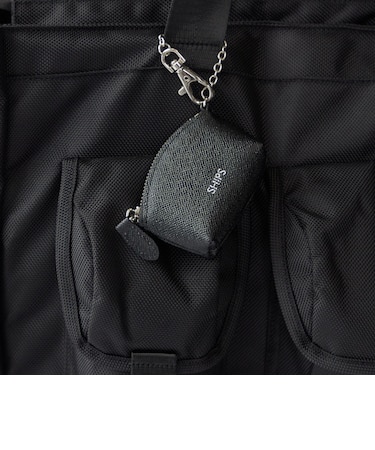 【WEB限定】SHIPS:【SAFFIANO LEATHER】ミニ ポーチ バッグ チャーム
