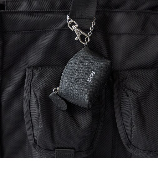 【WEB限定】SHIPS:【SAFFIANO LEATHER】ミニ ポーチ バッグ チャーム