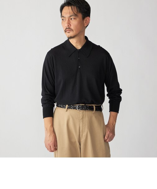 【SHIPS別注】JOHNSMEDLEY: ISIS ロングスリーブ ニット ポロシャツ