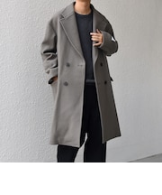 PURE WOOL MELTON ダブル チェスターコート 26AW◆