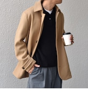 PURE WOOL MELTON シングル Pコート 26AW◆