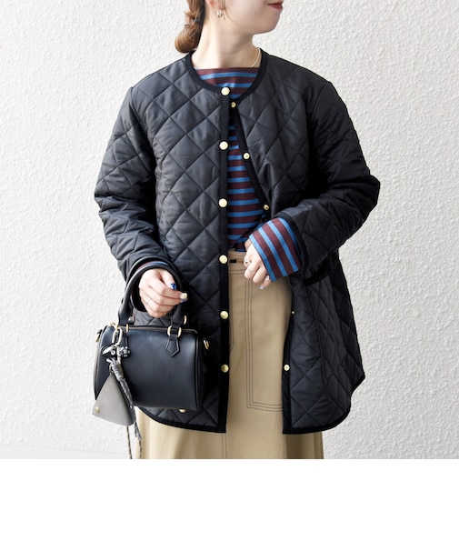 Traditional Weatherwear: ARKLEY Aライン ミドル ノーカラー コート