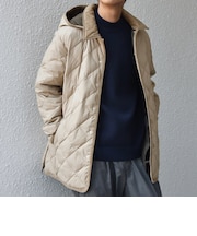 【SHIPS any別注】TAION:〈手洗い可能〉ダイヤキルト ダウン ハーフコート 25AW◇