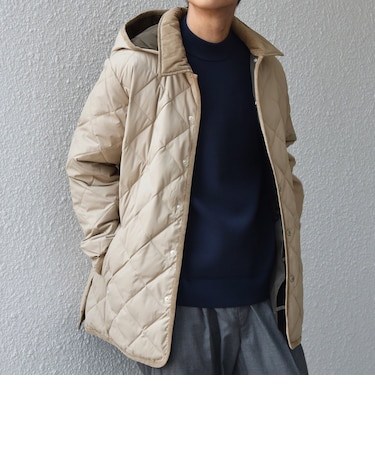 【SHIPS any別注】TAION:〈手洗い可能〉ダイヤキルト ダウン ハーフコート 25AW◇