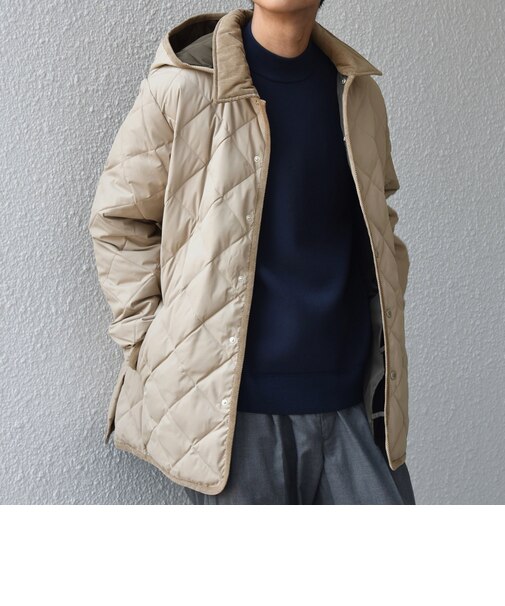 【SHIPS any別注】TAION:〈手洗い可能〉ダイヤキルト ダウン ハーフコート 25AW◇