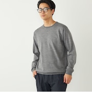 【一部WEB限定】〈手洗い可能〉アンチピリング 12ゲージ クルーネック ニット◇