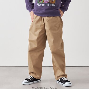 SHIPS any:〈洗濯機可能〉ツイル ストレッチ ワイド カーブ パンツ <KIDS>