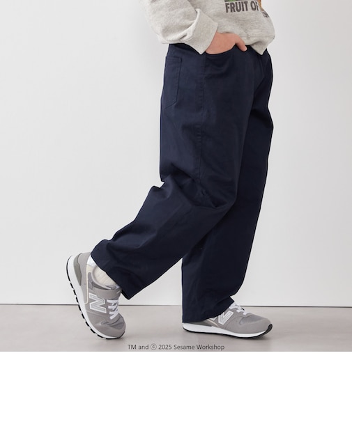 SHIPS any:〈洗濯機可能〉ツイル ストレッチ ワイド カーブ パンツ <KIDS>