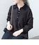 《一部追加予約》【WEB限定】〈手洗い可能〉サイド スリット ゴールド 釦 ポロ ニット