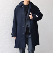 PURE WOOL MELTON ステンカラー コート 26AW◆
