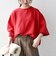 【WEB限定】〈手洗い可能〉ダブルフェイス ボリュームスリーブ ニット プルオーバー