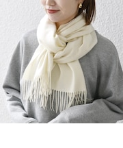 カシミヤ ソリッド マフラー 26AW◇