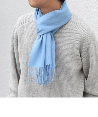 カシミヤ ソリッド マフラー 26AW◆