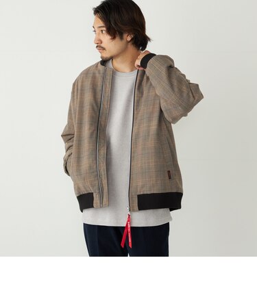チェック ボア ボマー ジャケット