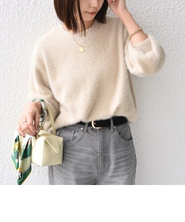 〈手洗い可能〉シャギー クルーネック ニット◇
