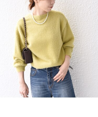 〈手洗い可能〉シャギー クルーネック ニット◇