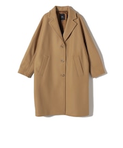 SHIPS Primary Navy Label:ウール メルトン シングル チェスター コート