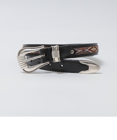 TORY LEATHER: NATIV WEBBING SPIRAL PATTERN
