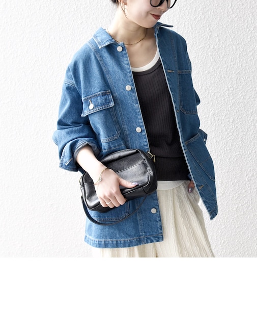 〈洗濯機可能〉ルーズ デニム カバーオール ジャケット［SHIPS any DENIM］