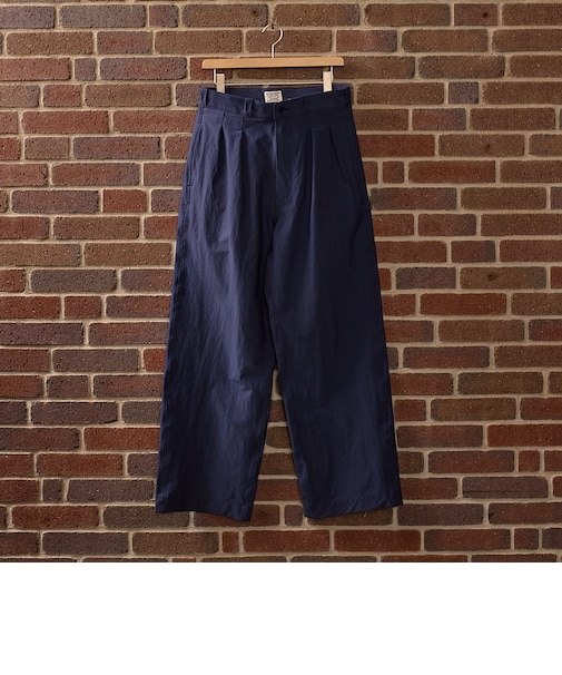 SHIPS: AUTHENTIC ナイロン カルゼ ワイド パンツ