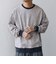 【SHIPS any別注】ONEITA: ケミカルウォッシュ リラックス リンガー Tシャツ(ロンT)◇