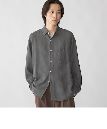 City Ambient Products: レギュラー ドレープ デニム ロング スリーブ シャツ