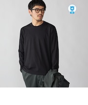 【WEB限定】SHIPS:〈手洗い可能/抗菌/防臭〉シルケット ビズ クルーネック ロングスリーブ