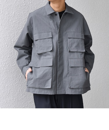 SHIPS any: コットン/ナイロン ワッシャー BDU シャツ ジャケット (セットアップ対応)◇