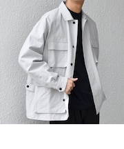 SHIPS any: コットン/ナイロン ワッシャー BDU シャツ ジャケット (セットアップ対応)◇