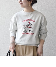 【SHIPS any別注】THE KNiTS:〈洗濯機可能〉ロゴ プリント スウェット 26SS