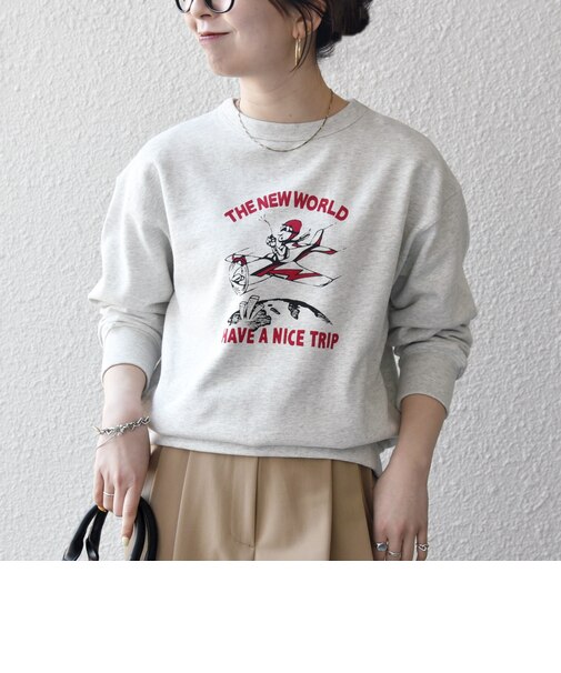 【SHIPS any別注】THE KNiTS:〈洗濯機可能〉ロゴ プリント スウェット 26SS