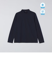 【WEB限定】SHIPS: 防シワ・吸水速乾 Drymix(R) モックネック ロングスリーブ Tシャツ
