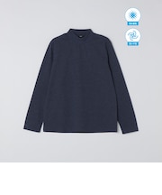 【WEB限定】SHIPS: 防シワ・吸水速乾 Drymix(R) モックネック ロングスリーブ Tシャツ