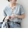 SHIPS any:〈洗濯機可能〉マリンボーダー レースアップ ショートスリーブ TEE