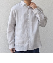 SHIPS any:〈洗濯機可能〉ピュアリネン レギュラーカラー シャツ 26SS◇