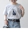 【SHIPS any別注】Collegiate Pacific:〈洗濯機可能〉V ガゼット プリント & 刺繍 Tシャツ