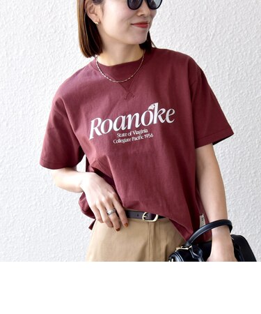 【SHIPS any別注】Collegiate Pacific:〈洗濯機可能〉V ガゼット プリント & 刺繍 Tシャツ