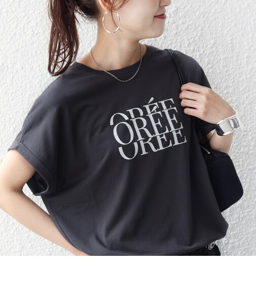 メルティ コットン プリント ロゴ ショート スリーブ Tシャツ